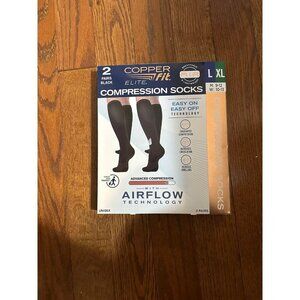 Copper Fit Elite Compression Socks - 2 pack L/XL